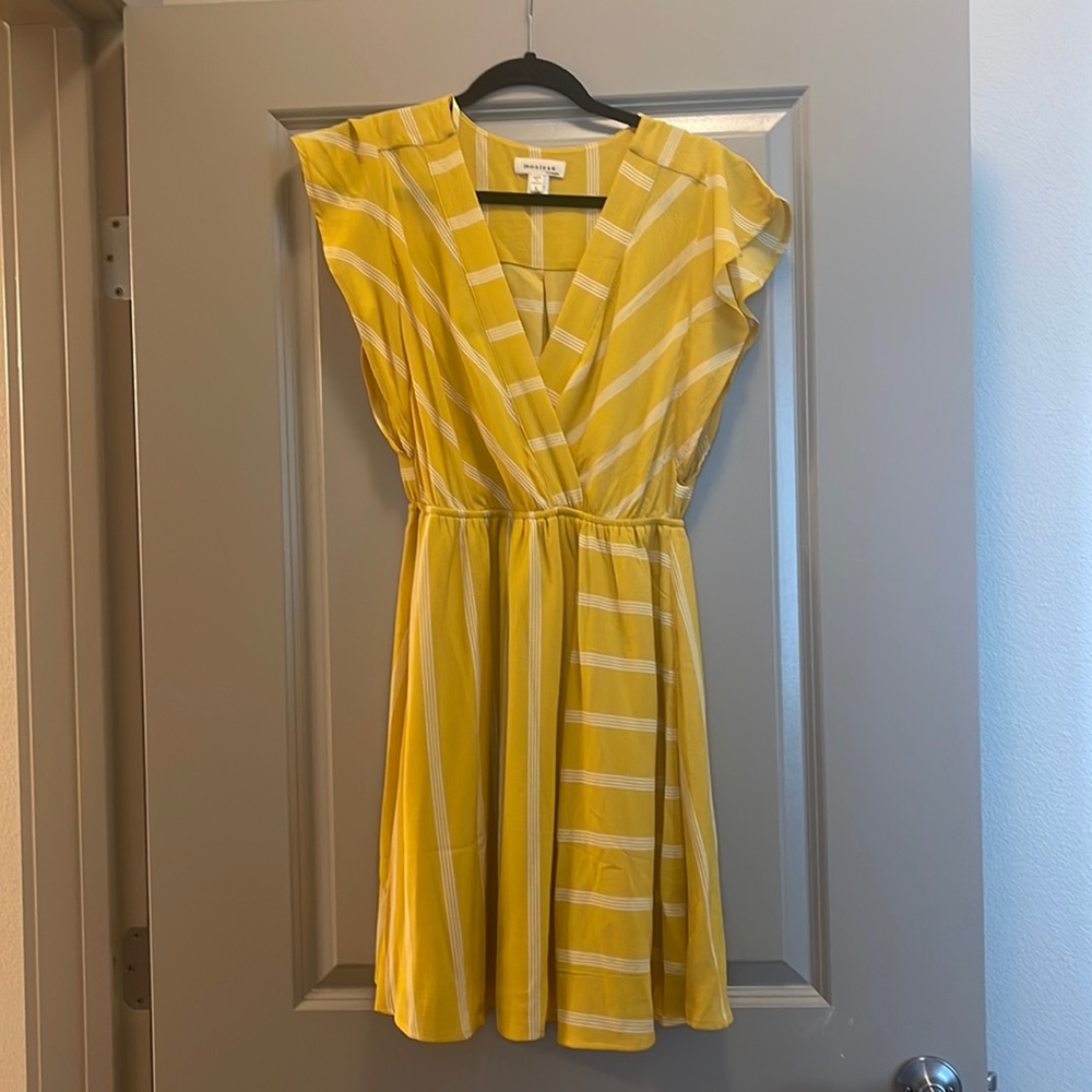 Yellow patterned summer dress